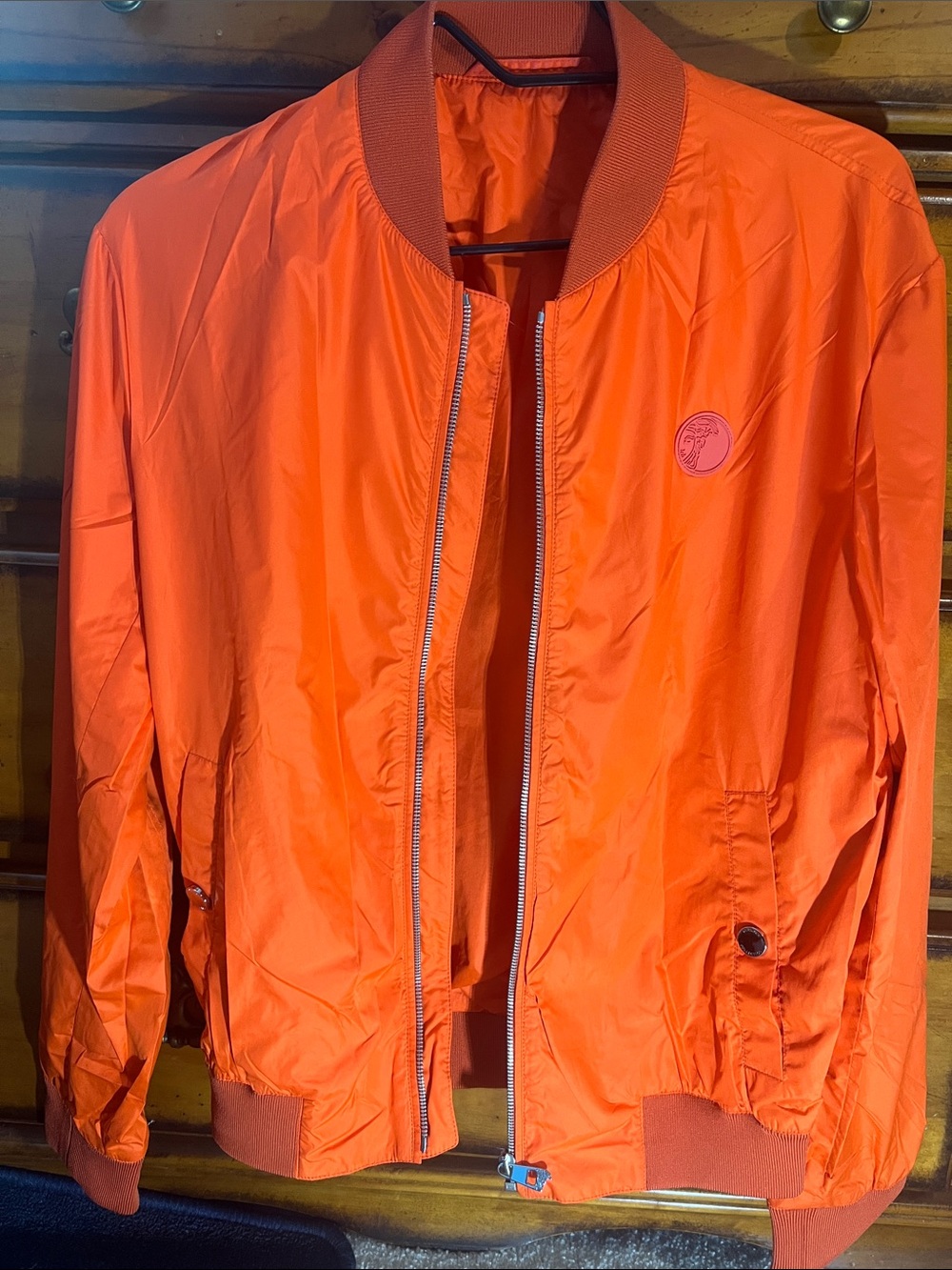 Versace Orange Bomber Jacket